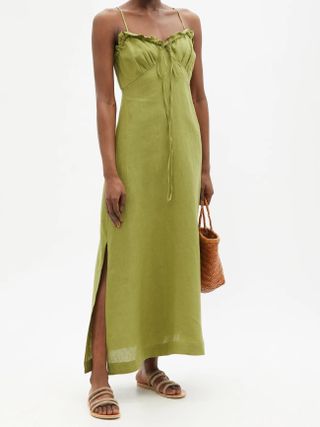 Casa Raki + Selina Organic-Linen Voile Dress