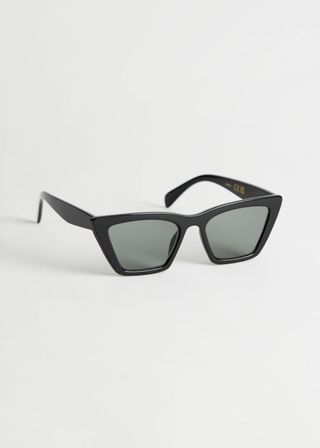 & Other Stories + Angular Cat Eye Sunglasses