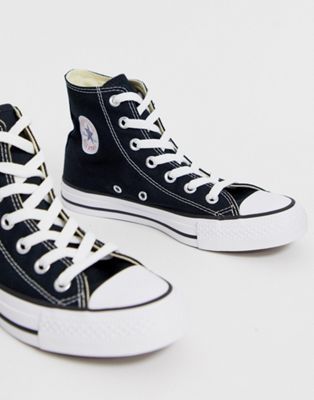 Converse + Converse Chuck Taylor All Star Hi Trainers in Black