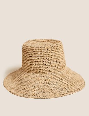 M&S Collection + Straw Wide Brim Hat