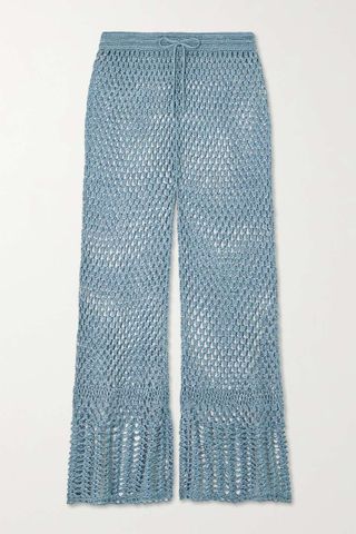 Cult Gaia + Iriel Crochet-Knit Flared Pants