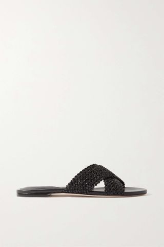Porte & Paire + Crocheted Leather Sandals