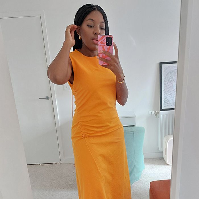 open lace back dress Mustard Linen Dress with Pockets, Linen Maxi Dress, Summer Maxi Dress for Women, Sleeveless Linen Dress, Linen Minimalist Dress, M / Mustard (Picture)