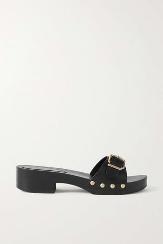 Porte & Paire + Embellished Leather Mules