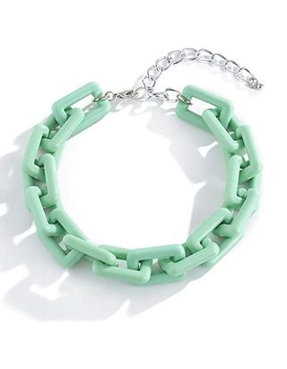 Caiyao + Colorful Chunky Resin Link Chain Necklace