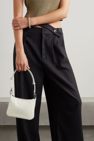 Gu_de + Gigi Croc-Effect Leather Shoulder Bag