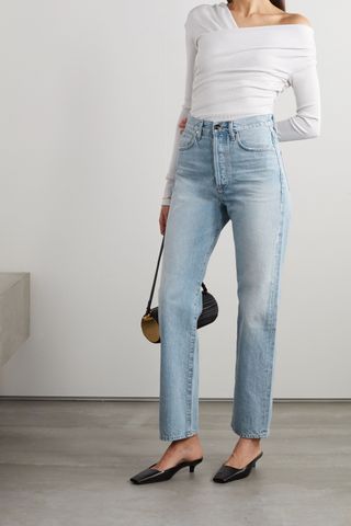 Goldsign + Myra Organic Mid-Rise Straight-Leg Jeans