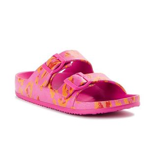 Scoop + Slide Sandals With Printed Footbed