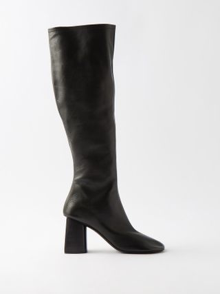 Balenciaga + Glove 80 Leather Over-The-Knee Boots