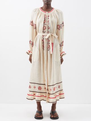 Vita Kin + Bukovel Embroidered-Linen Dress