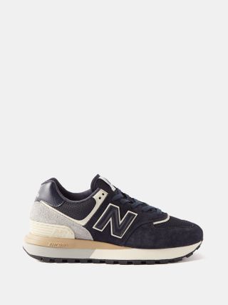 New Balance + U574lg Suede and Mesh Trainers