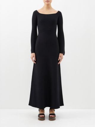 Gabriela Hearst + Shar Off-The-Shoulder Merino-Blend Knitted Dress