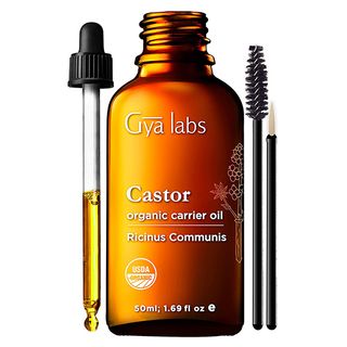 Gya Labs + Organic Castor Oil for Hair Growth, Eyelashes and Eyebrows