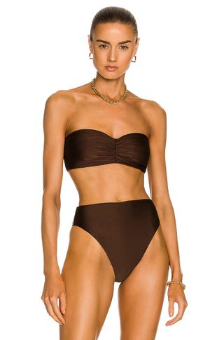Jade Swim + Ava Bandeau Bikini Top