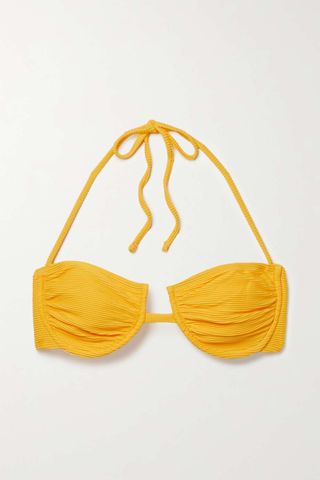 Fisch + + Net Sustain Coquillage Recycled Ribbed Underwired Halterneck Bikini Top
