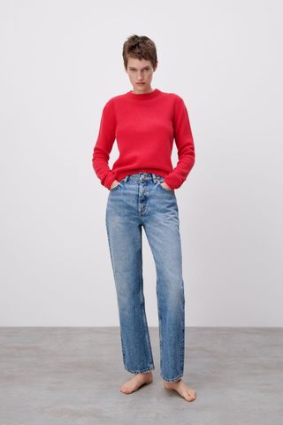 Zara + Wool Cashmere Knit Sweater