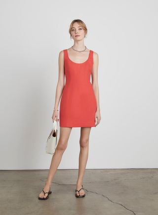 Who What Wear Collection + Simone Linen-Blend Minidress