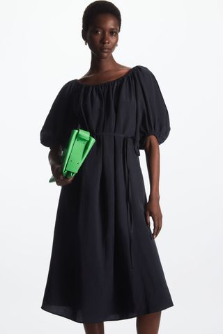 COS + Off the Shoulder Puff Sleeve Dress