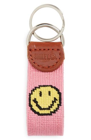 Smiley X Smathers & Branson + Smiley Face Needlepoint Key Fob