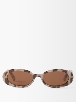 Le Specs + Outta Love Oval Tortoiseshell-Acetate Sunglasses