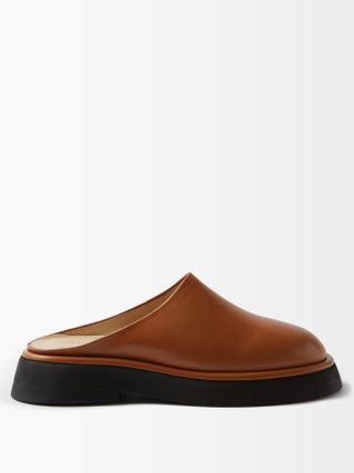 Wandler + Rosa Leather Backless Loafers
