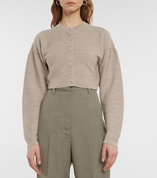 Lemaire + Cropped Wool-blend Cardigan