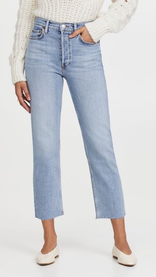 Re/Done + 70s High Rise Comfort Stretch Stove Pipe Jeans