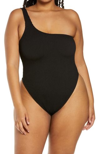 Good American + Always Fits One-Shoulder One-Piece Swimsuit