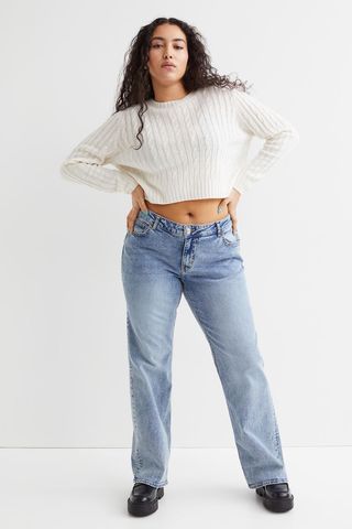 H&M+ + Flare Low Jeans
