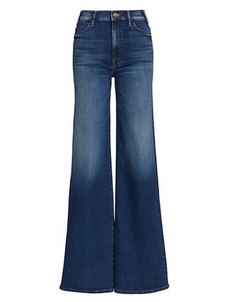 Mother + The Hustler High-Rise Stretch Boot-Cut Jeans