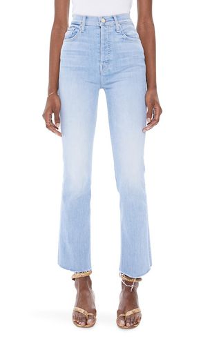 Mother + The Tripper High Waist Fray Hem Ankle Jeans