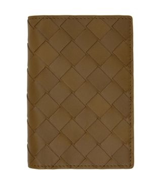 Bottega Veneta + Taupe Passport Holder