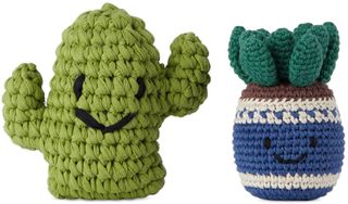 Ware of the Dog + Green & Blue Cactus & Potted Plant Dog Toy Set