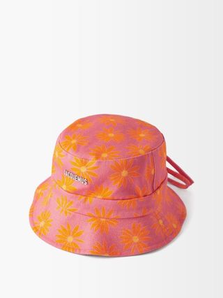 Jacquemus + Bob Gadjo Floral-Print Cotton Bucket Hat