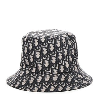 Christian Dior + Polyester Cotton Oblique Teddy-D Brim Bucket Hat