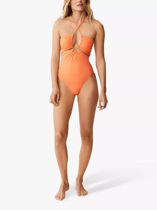 Mango + Cross Strap Detail Swimsuit