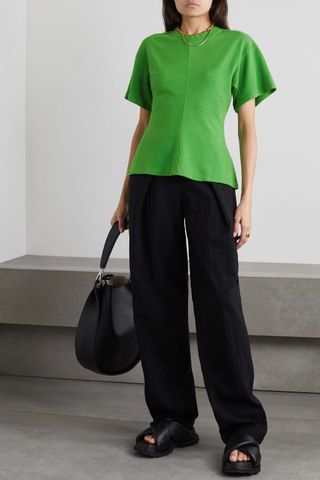 Proenza Schouler + Cotton-Blend Jersey T-Shirt