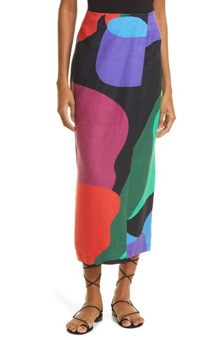 Mara Hoffman + Sunja Colorblock Hemp Skirt