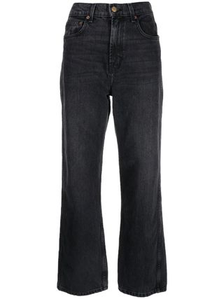 B Sides + Plein High-Waist Straight-Leg Jeans