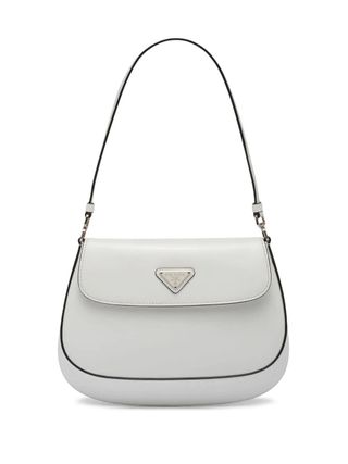 Prada + Cleo Triangle-Logo Shoulder Bag