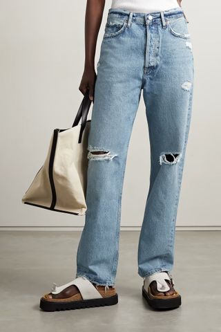 Agolde + 90s Distressed Organic Jeans