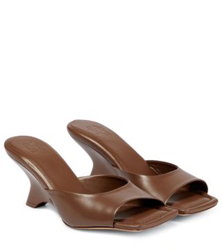 Gia Borghini + Gia 7 Leather Wedge Sandals