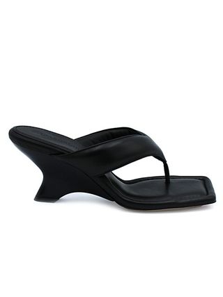 Gia Borghini + Leather Wedge Sandals