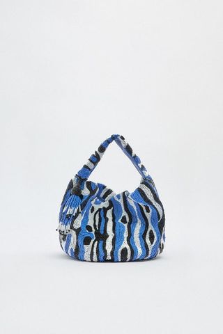 Zara + Patterned Beaded Bag