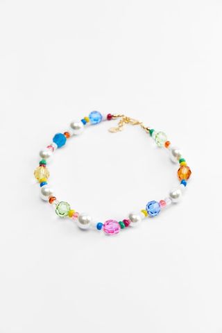 Zara + Multi-Colored Beaded Necklace