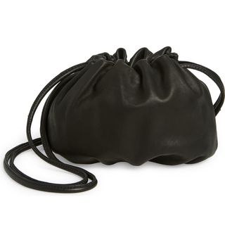 Topshop + Leah Leather Drawstring Crossbody Bag