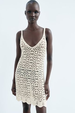 Zara + Textured Knit Mini Dress