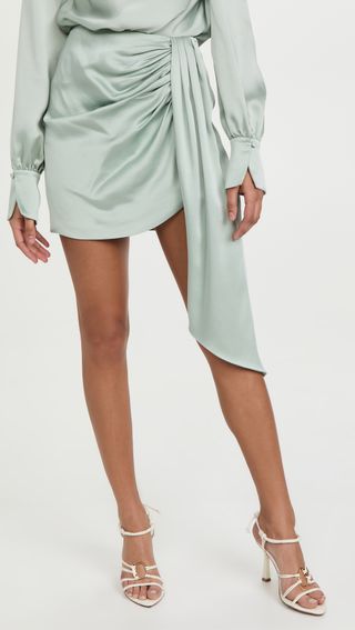 Jonathan Simkhai + Mae Classic Draped Mini Skirt