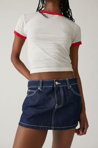Urban Outfitters + Oopsies Denim Micro Mini Skirt