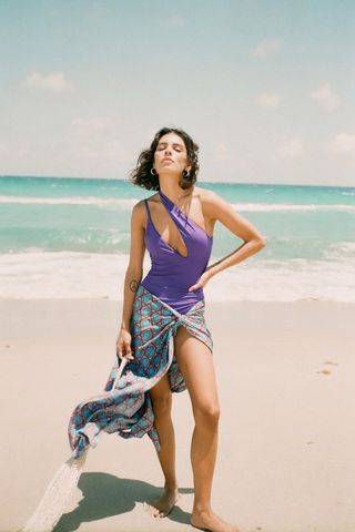 Zara + Asymmetric Swimsuit